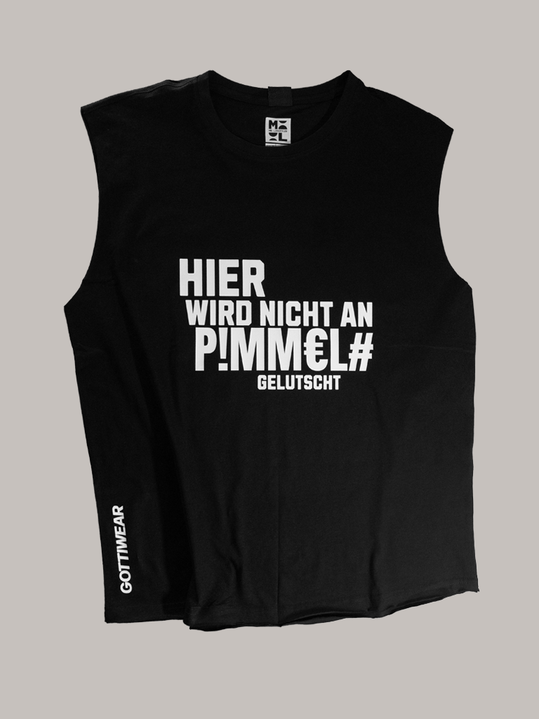 Gottiwear. Hier wird nicht an P!mm€l# gelutscht. Open Edge Tanktop.