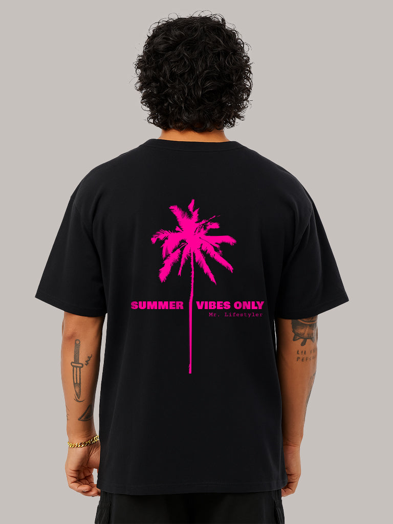 Mr. Lifestyler. Palmen Oversize Tee. Black