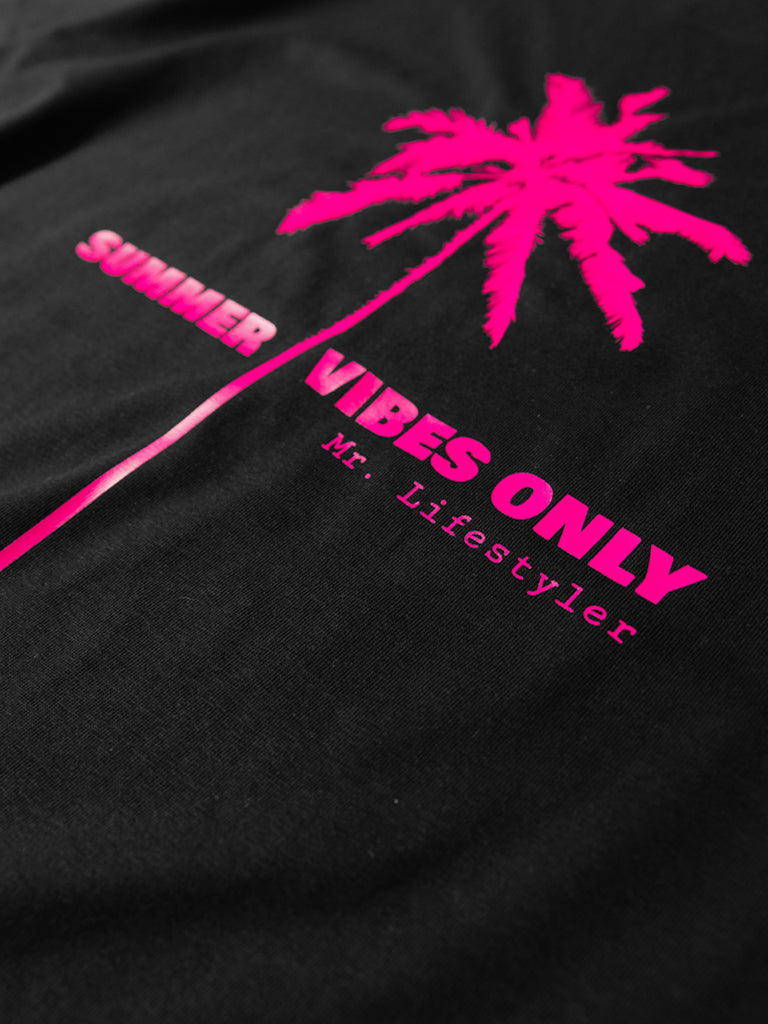 Mr. Lifestyler. Palmen Oversize Tee. Black