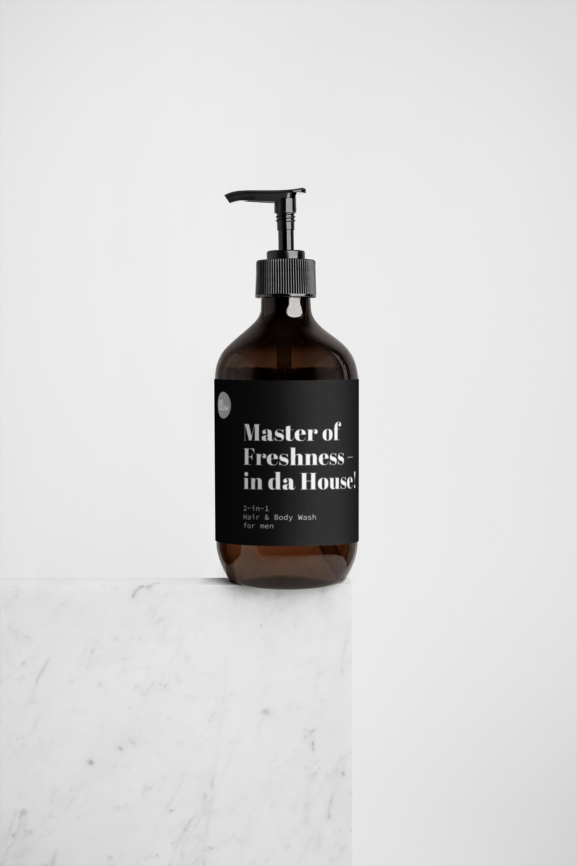Master of Freshness – in da House! | 2-in-1 Männer Shampoo & Duschgel , 490 ml