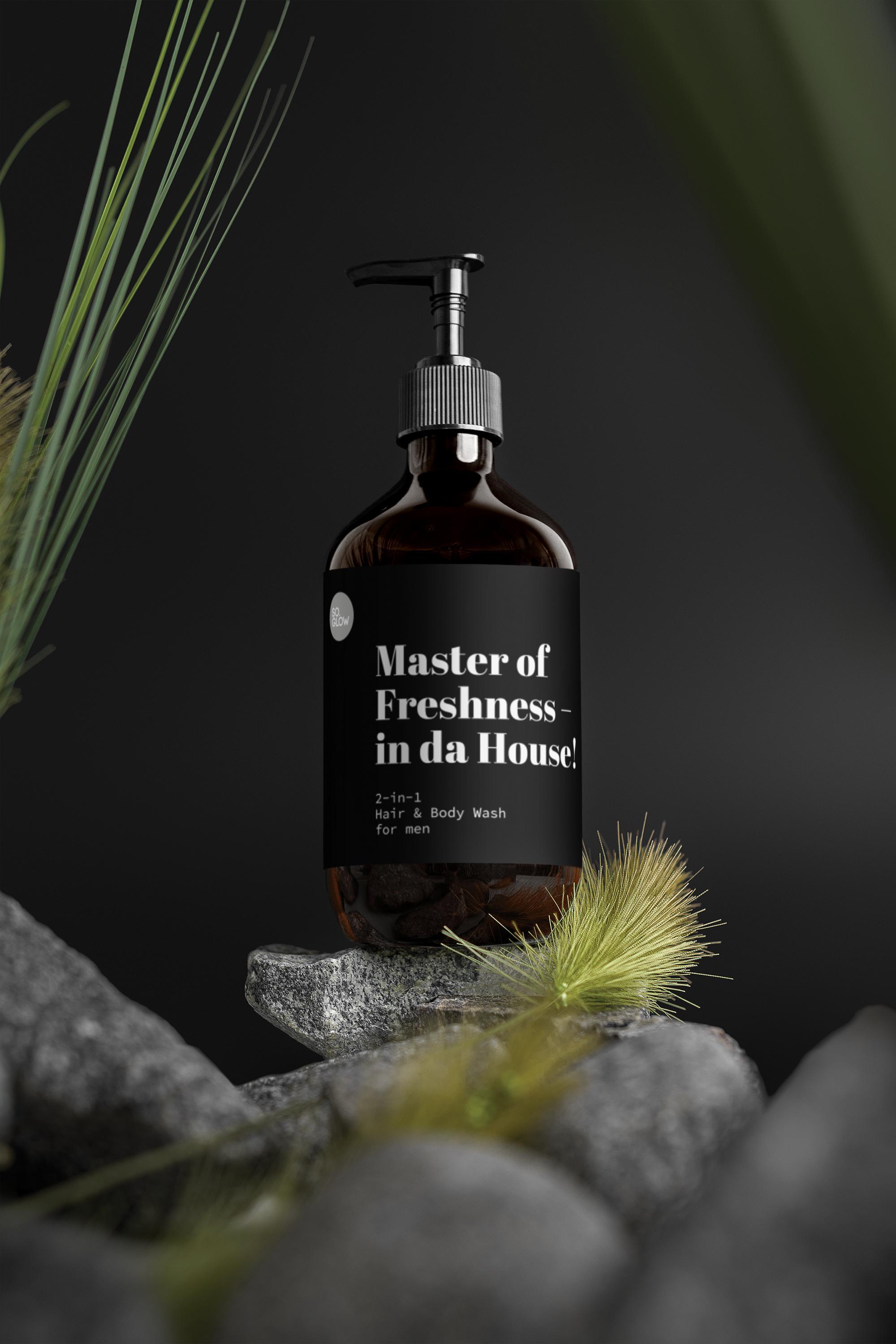 Master of Freshness – in da House! | 2-in-1 Männer Shampoo & Duschgel , 490 ml