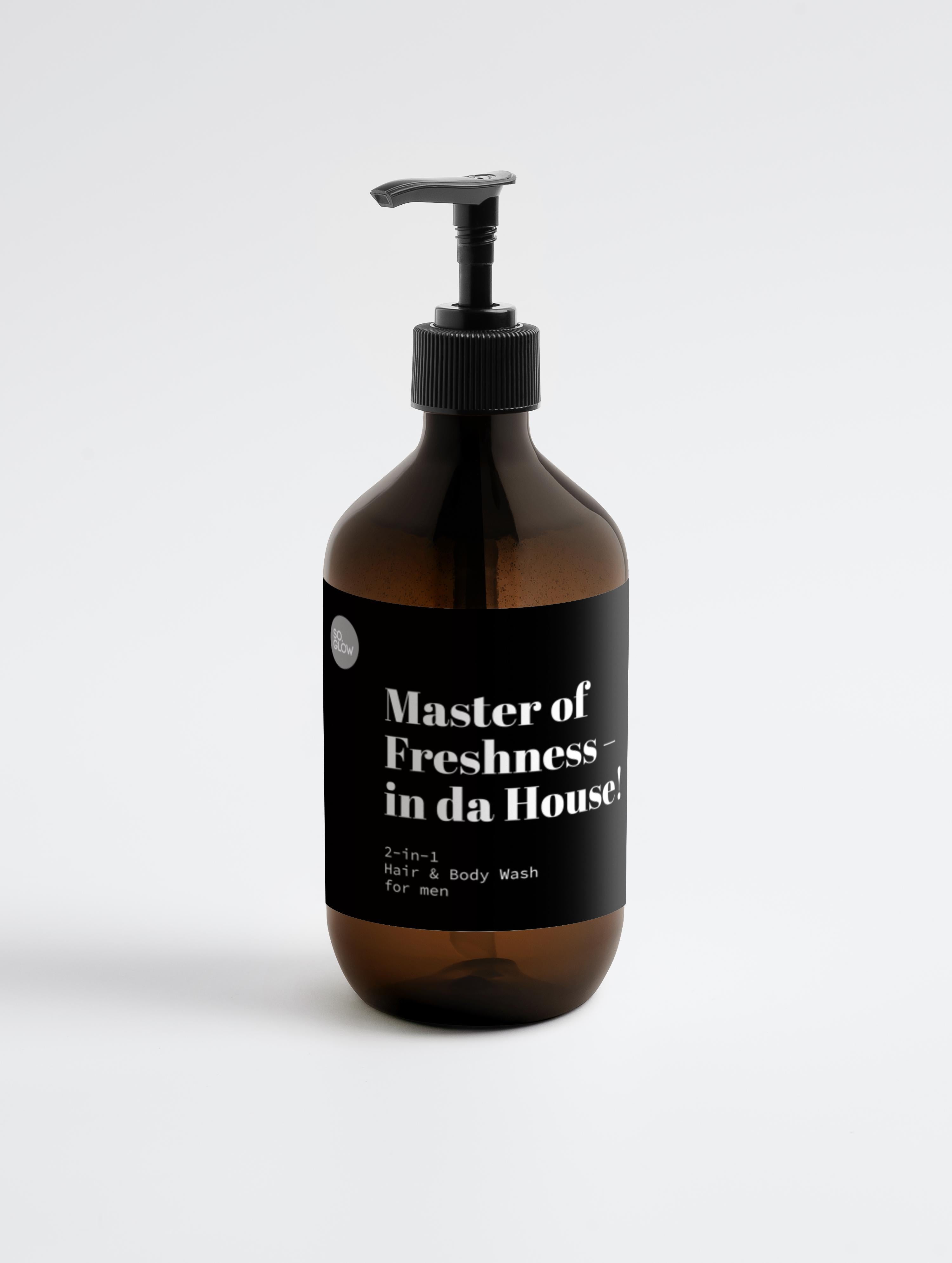 Master of Freshness – in da House! | 2-in-1 Männer Shampoo & Duschgel , 490 ml