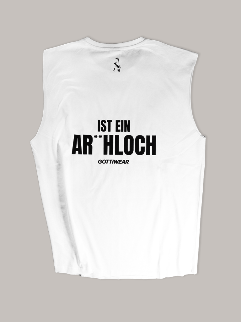 Gottiwear. Wer nicht hart trainiert, ist ein Ar***hloch. Open Edge Tanktop.