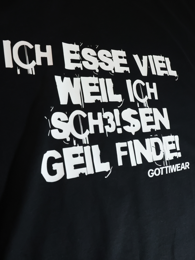 Gottiwear. Ich esse viel weil ich sch3!$en geil finde!. Open Edge Tanktop.