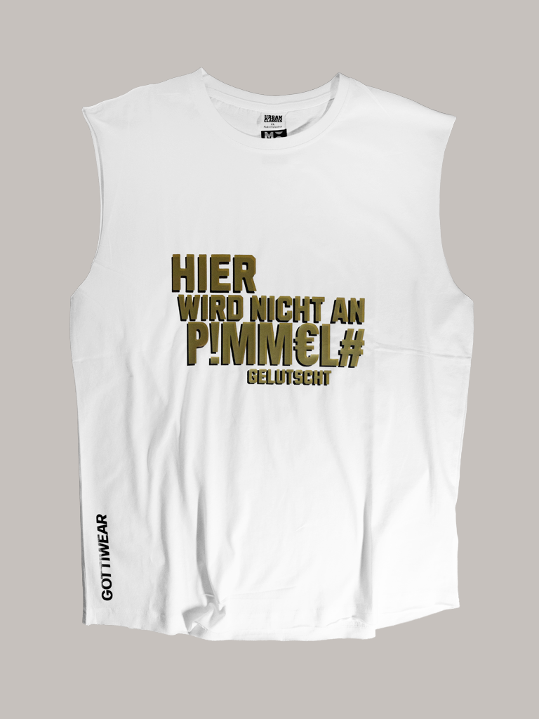 Gottiwear. Hier wird nicht an P!mm€l# gelutscht. Open Edge Tanktop.